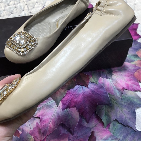 ADRIENNE VITTADINI Leather Embellished Flats - Picture 9 of 12